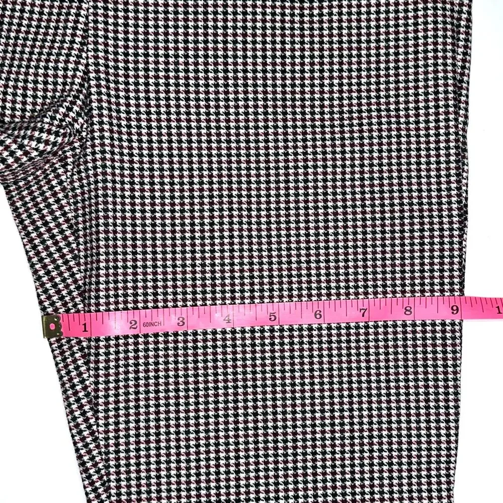 Zara Houndstooth High Rise Skinny Dress Pant Legging Size Medium